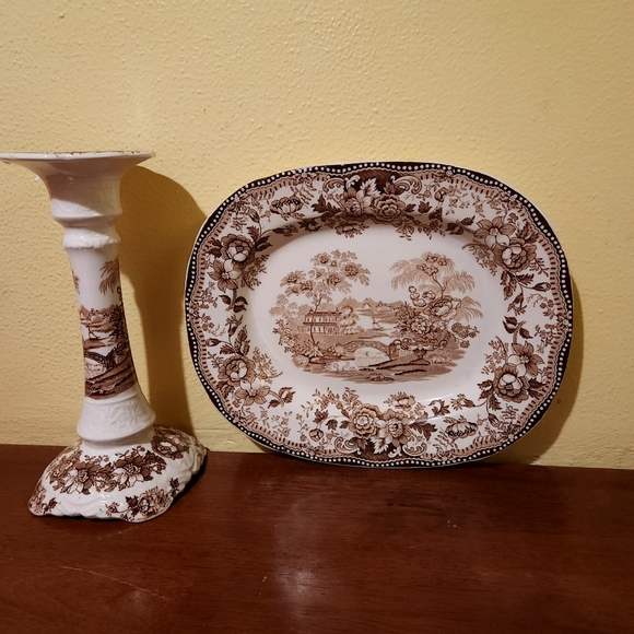 VINTAGE Royal Staffordshire Candlestick & Serving Plate/Bowls - Picture 2 of 9